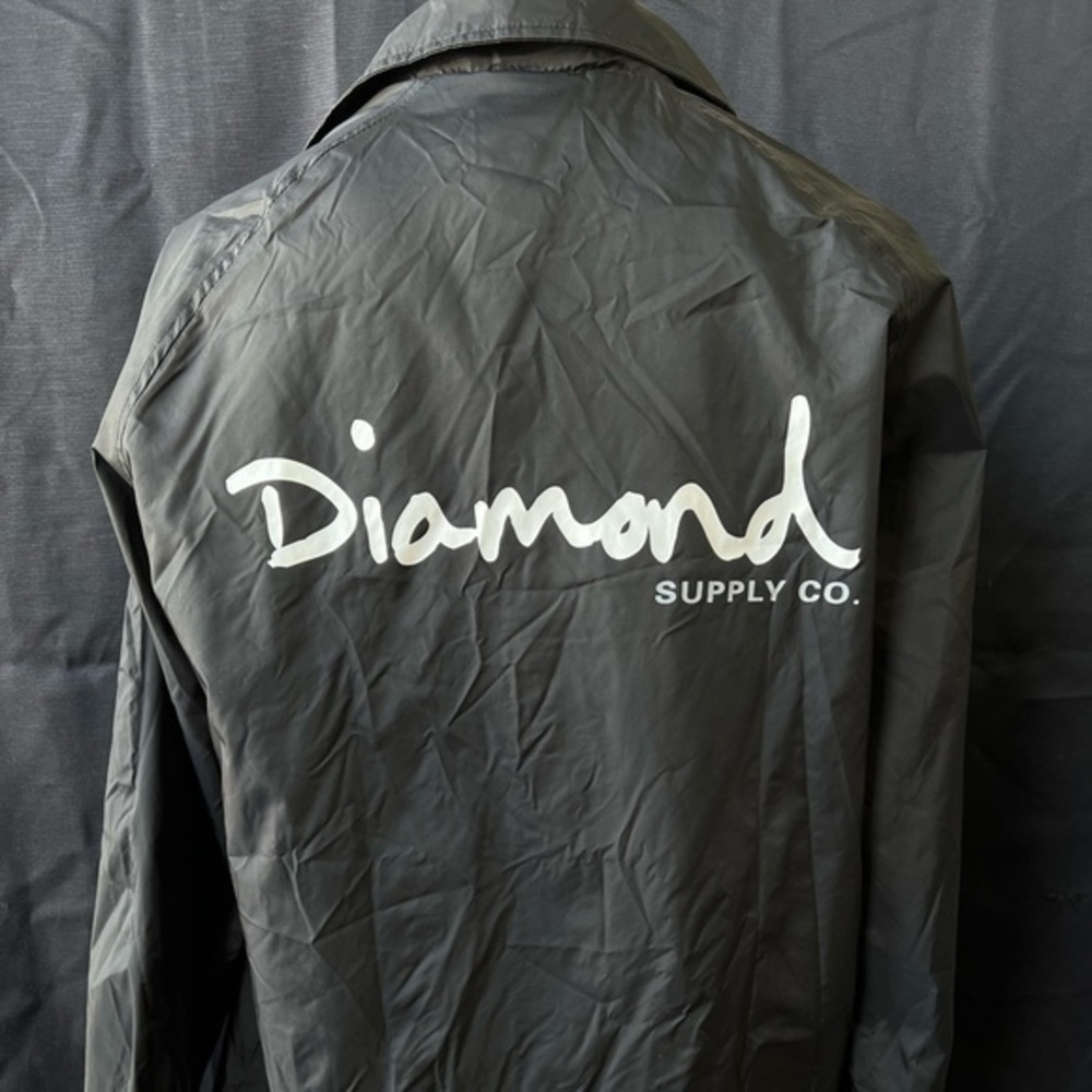 Diamond Supply Co OG Script Black Coaches Jacket Men’s Large